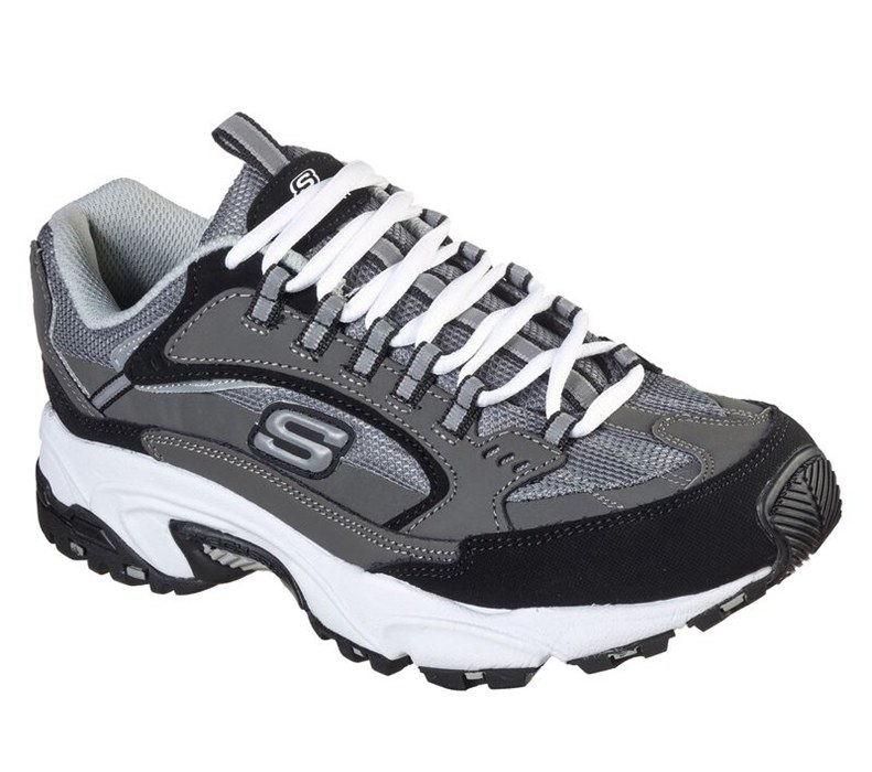 Skechers Stamina - Nuovo - Mens Sneakers Grey/Black [AU-ZV4728]